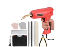 Máquina de soldadura de plástico, calentamiento rápido, kit de reparación versátil, rojo