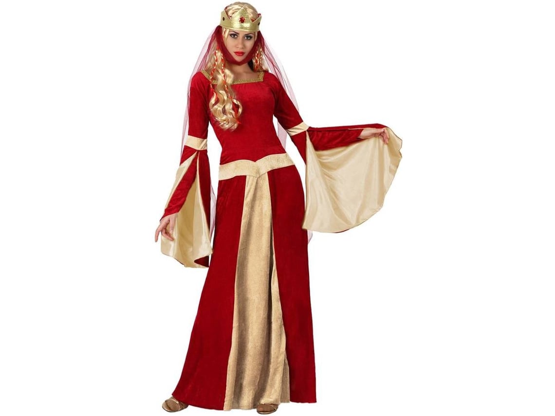 Escudero ~ lado tornado Disfraz de Mujer DISFRAZZES Dama Medieval (Talla: XL - 44/48)