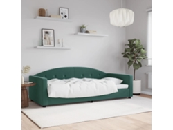 Sofá Cama Sin Colchón Terciopelo Verde Oscuro 90x200cm