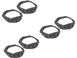Diademas Elásticas De 6 Piezas Con Botones Para Las Orejas