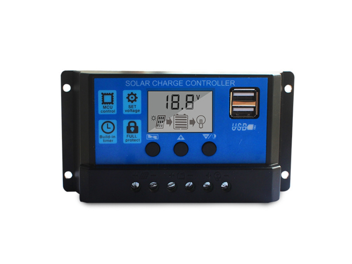 Rebe-controlador De Carga Solar 50a 12v/24v Identificación Automática Display Led Pwm Para Baterías Solares