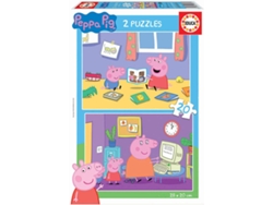 Puzzle EDUCA 2x Puzzle 20 Peppa Pig (Edad Mínima: 3 Años - 40 Piezas)