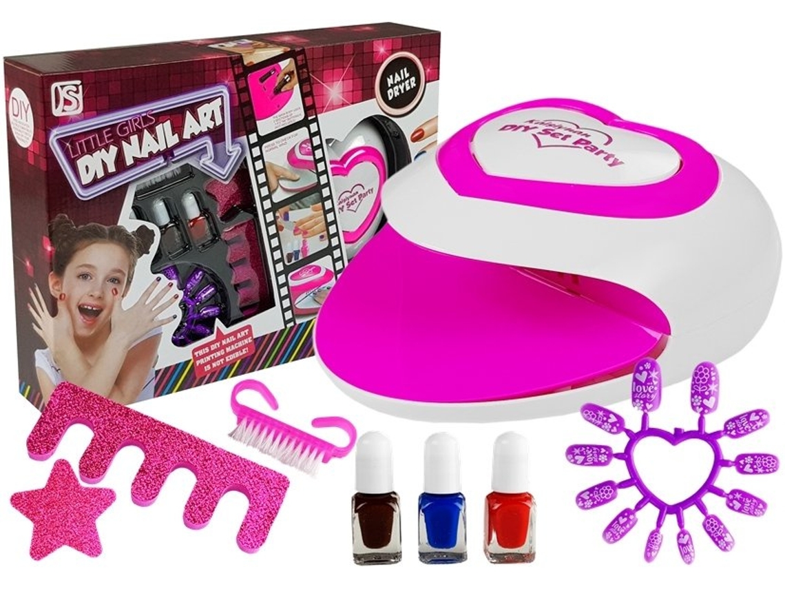 Set de esmaltes de uñas infantiles B.active con lámpara de uñas
