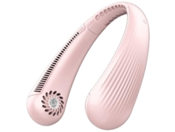 Ventilador de cuello USB, manos libres, personal, recargable, mini ventilador portátil, color rosa Gusshious