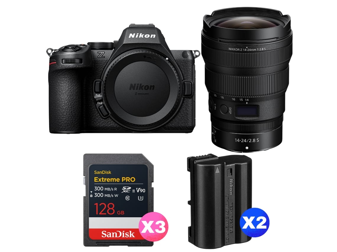 Nikon Z5 Ii + 14-24mm F/2.8 S + 3 Sandisk 128gb Extreme Pro Uhs-ii Sdxc + 2 Nikon En-el15c + Ebook “20 Consejos Para Fotos Que Impactan”