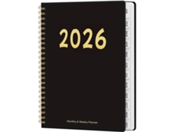 Agenda Mensual 2026 - De 12 Páginas 2026 Con Vistas Semanales Y Mensuales Para La Escuela