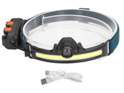 Linterna frontal LED de inducción de alto brillo, recargable por USB, con zoom, luz de trabajo impermeable Yizhood (negra)