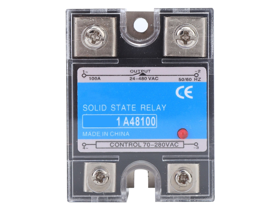 Relé Estático Monofásico Berm-1 A48100 100a Entrada 70-280vac Carga 24-480vac Para Máquinas Cnc