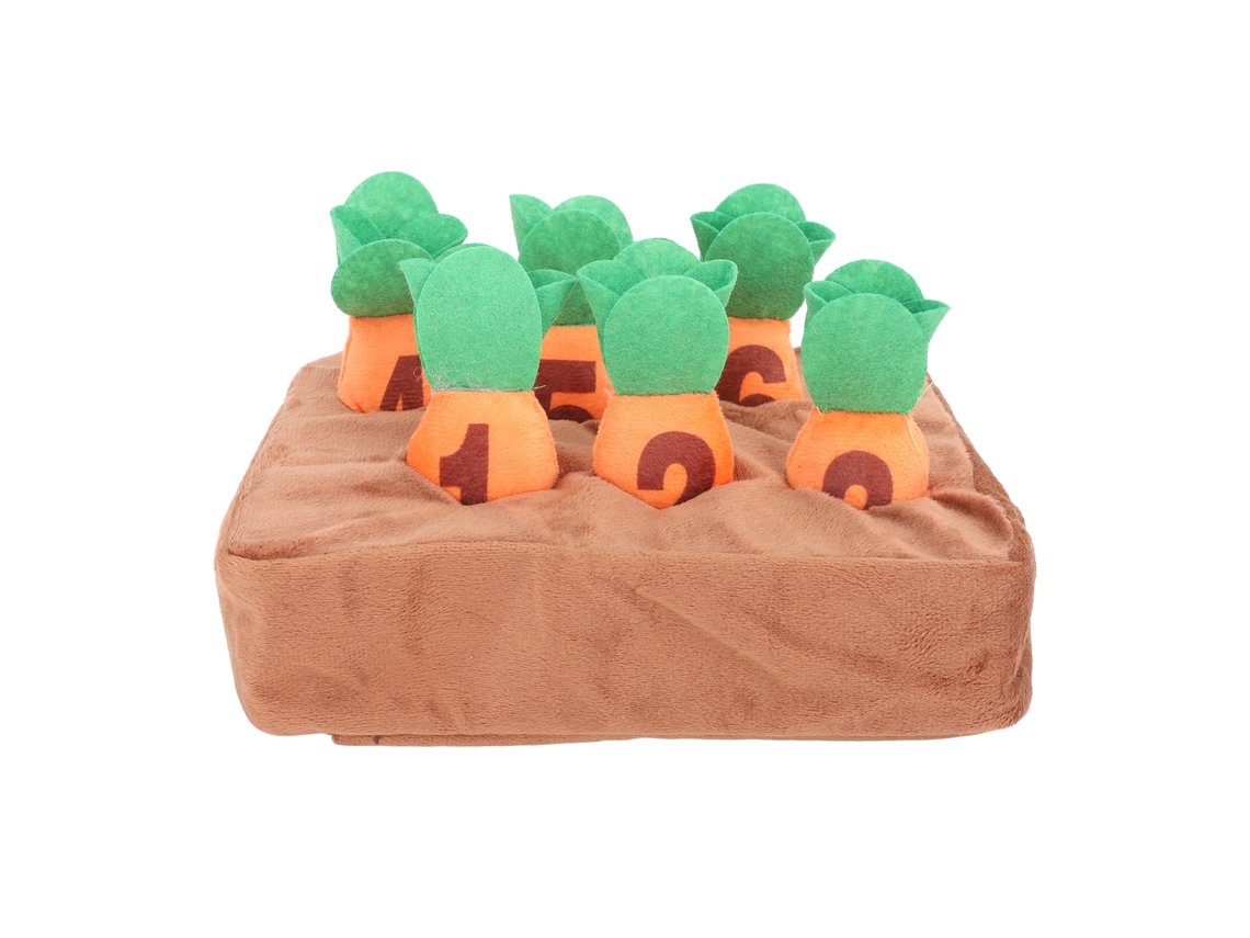 Juguete Para Perros Squeaky Carrots Enriquecedor Interactivo De Peluche Búsqueda Zanahoria Masticable
