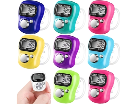 Contador Digital De Dedos - Pantalla LCD, Cuenta Hasta 99999, Ajuste Con Anillo - Para Deportes, Manualidades, Conteo Rápido