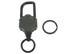 Llavero Retráctil Magnético De Acero Inoxidable Con Mosquetón Y Cierre Rápido Color Verde Od