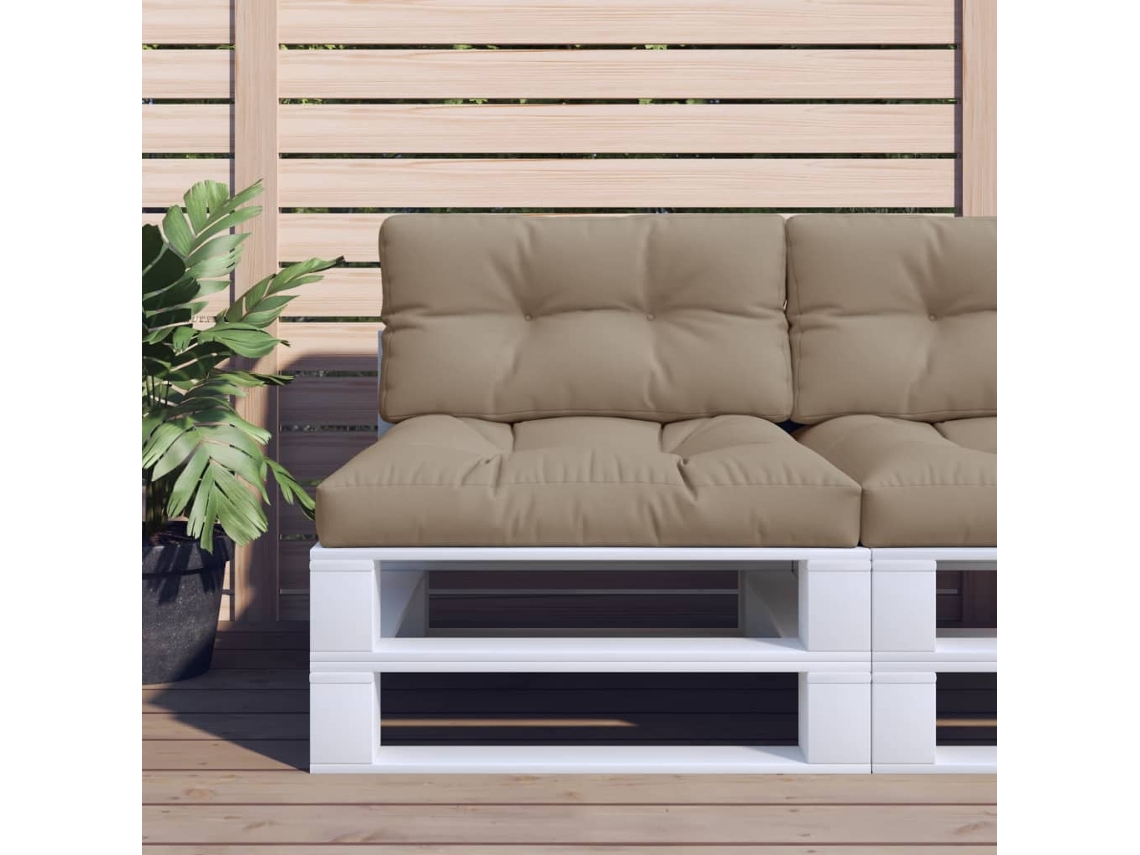 Cojines de palé (2 unidades), tela marrón y gris, Dkd Home Decor