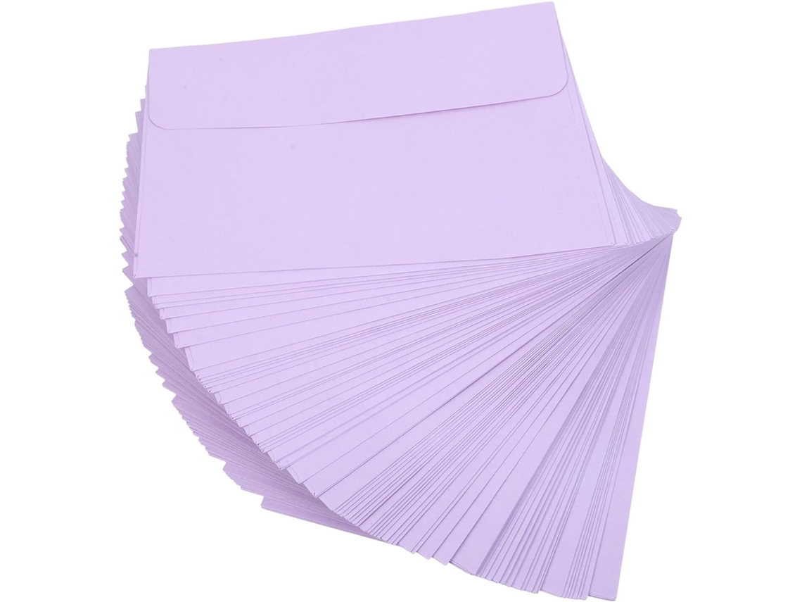 80 Sobres De Papel Lisos De Tamaño Estándar De Color Morado Claro Para Invitaciones Y Tarjetas De Felicitación (paquete)