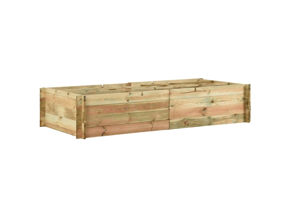 Jardinera VIDAXL Marrón Pine Wood (197x100x40 cm)