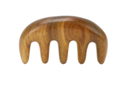 Pente De Massagem Para Cabelo De Sândalo Verde Mão Manual Dentes Largos Para Massagem Do Couro Cabeludo