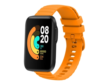 Correa de reloj inteligente para Xiaomi MI Watch Sport 22 mm Patrón de puntos ondulados Correa de reloj de silicona de color sólido (Amarillo)
