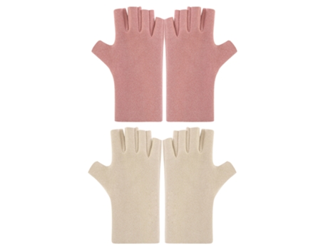 2 Pares De Guantes De Terciopelo-Dy31 Polvo De Pomelo Dy31 Arroz Perlado (Terciopelo Grueso) 2 Pares De Guantes De Terciopelo-Dy31 Polvo De Pomelo ...