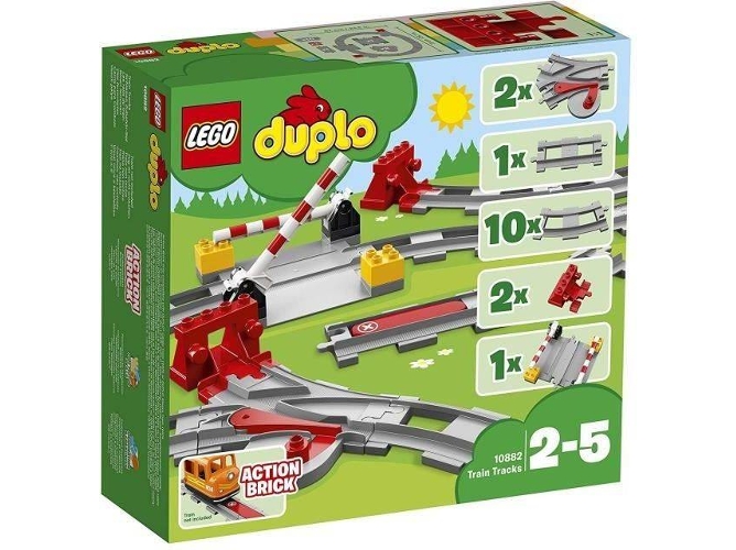 LEGO Duplo: Las vías del tren - 10882 (Edad Mínima: 2 - 23 Piezas)