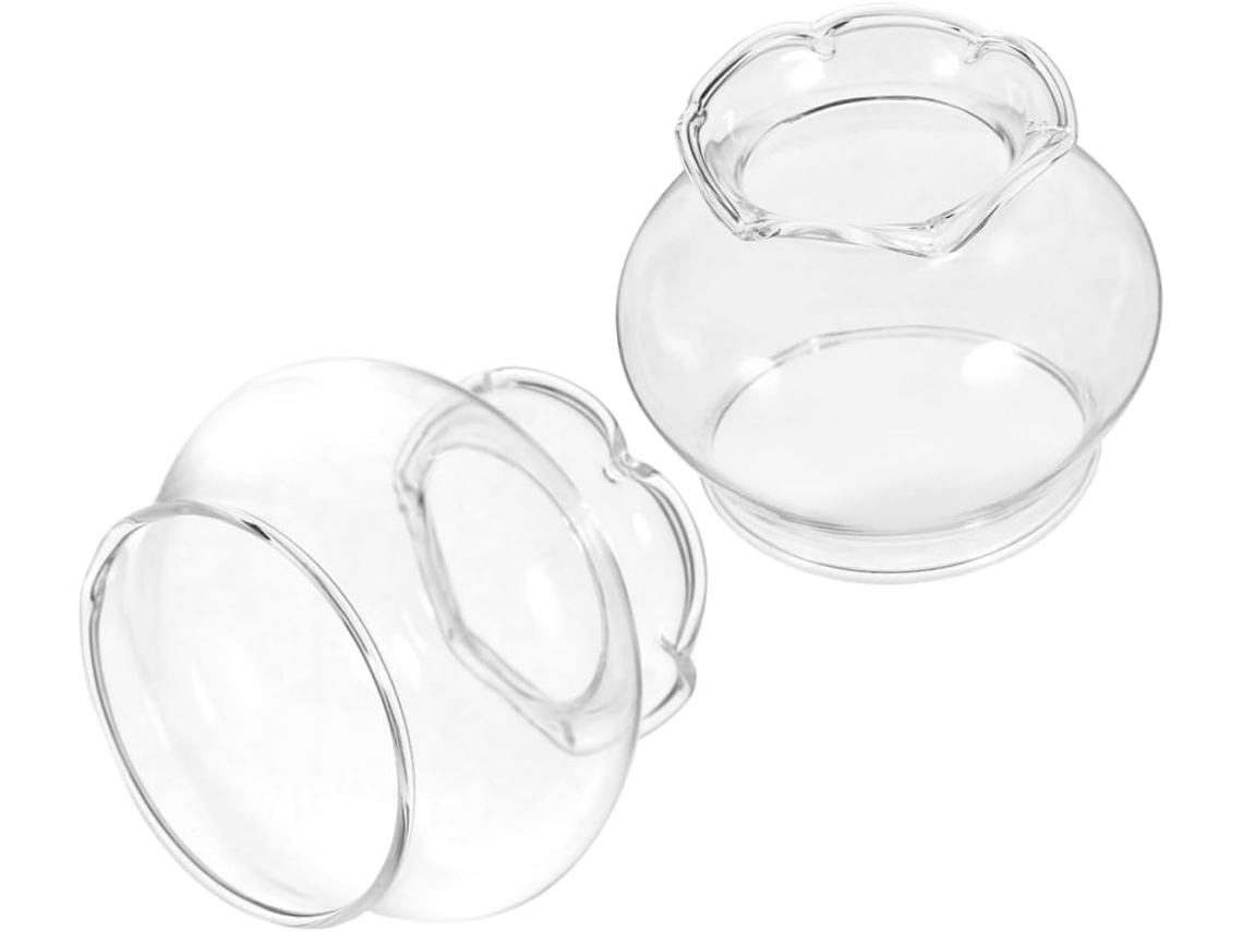 Juego De 2 Piezas De Vidrio Soplado A Mano Para Lámparas De Aceite Pequeñas, Tapas De Lámparas De Estilo Vintage.