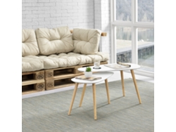 Mesa de Centro [EN.CASA] Langesund  (Blanco - MDF, Lacado - 45,5 x 80 x 40 cm)