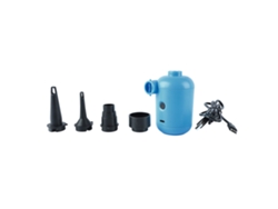 Bomba De Aire Eléctrica Portátil Azul, Inflador Y Desinflador Usb, Ideal Para Acampar Al Aire Libre.