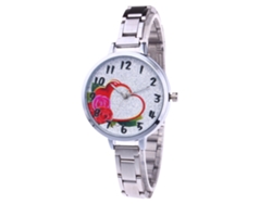 Reloj De Pulsera Unisex De Acero Con Brazalete De Acero, Estilo Moderno Y Lujoso (plateado)