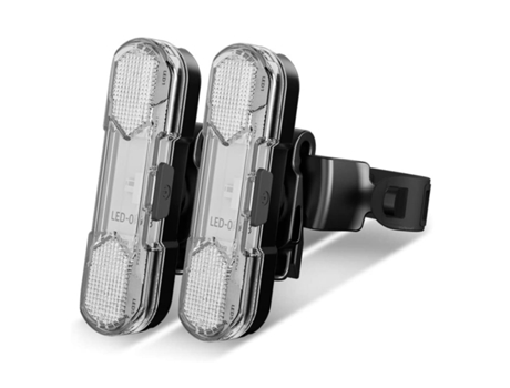 Luces de bicicleta Luz trasera de bicicleta Paquete de 2 Luces traseras de bicicleta Led Brillante USB Recargable 4 Mod-Blanco ENZONS