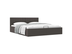 Maison Exclusive - Cama Canapé Hidráulica De Almacenaje Sin Colchón Gris 160x200cm