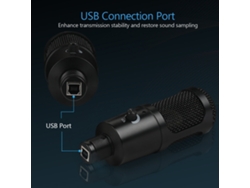Micrófono De Condensador Usb Plug And Play Con Trípode Para Karaoke, Grabación De Podcasts, Portátiles Y Ordenadores De Sobremesa.
