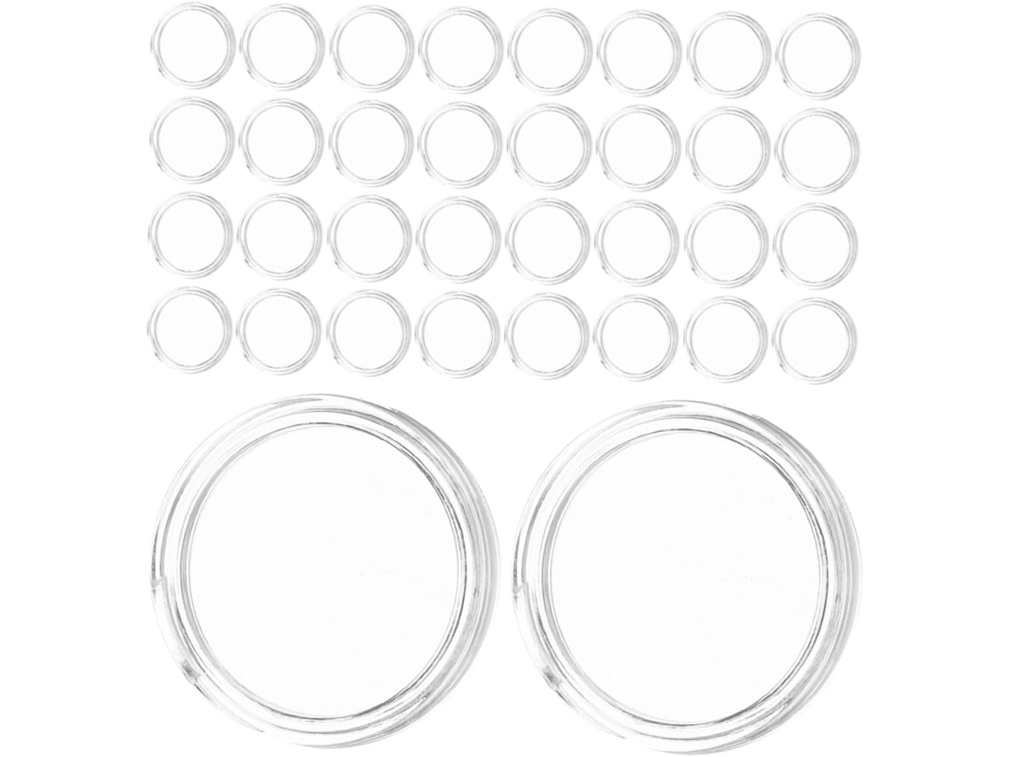 Caja De Plástico Transparente Para 100 Monedas, Ideal Para Guardar Cápsulas Redondas.