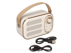 Altavoz Bluetooth (clásico Y Moderno, Batería Integrada) Blanco