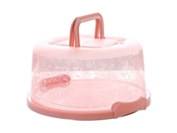 Soporte Portátil Para Cupcakes Con Asa Transparente, Caja De Almacenamiento Para Pasteles De Pp De 6 A 8 Pulgadas.