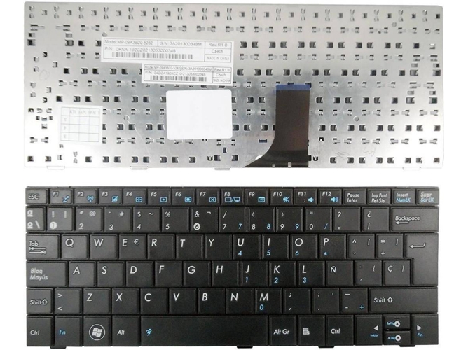Teclado Portátil Asus Eee Pc 1005 Ha Negro