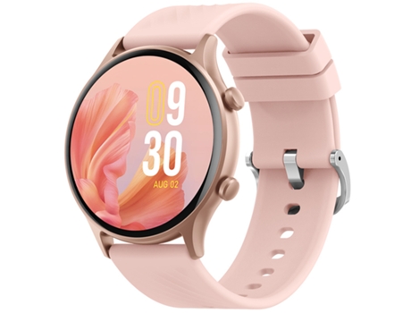 Smartwatch OHPA ZL73E BT chamada 1.28 polegadas da frequência cardíaca pressão arterial e contando passo full touch com corpo em liga Rosa