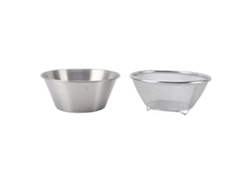 Colador De Acero Inoxidable 304 Con Recipiente Mezclador Microperforado Para Arroz, Pasta Y Granos Pequeños - Plateado