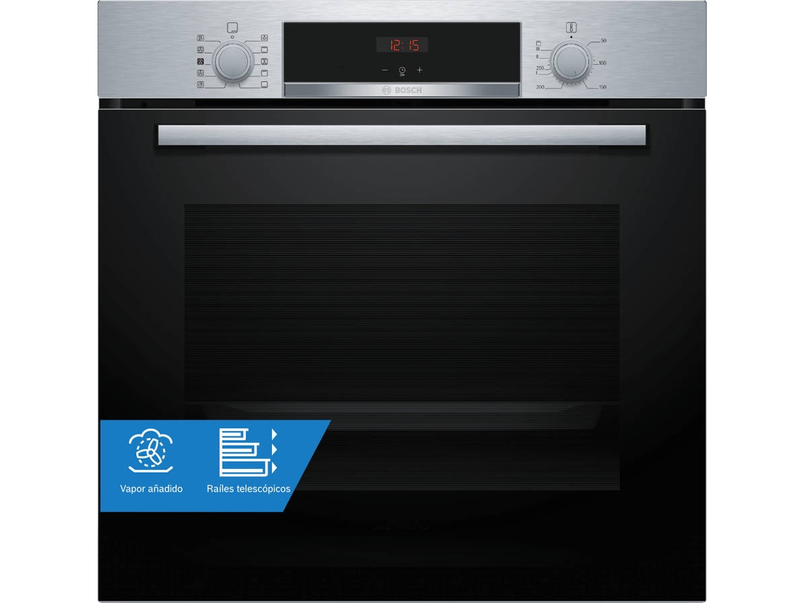 Horno a Vapor BOSCH HQA514ES3 (71 L - 59,4 cm - Hidrolítico - Inox)