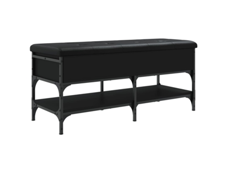 Banco zapatero madera de ingeniería VIDAXL negro (102x42x45 cm)