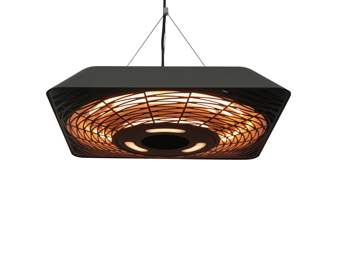 Calefactor PRIME KANG, infrarrojo, 2000W, mando a distancia, 3 niveles, cubierta protectora, pantalla LED, IP45