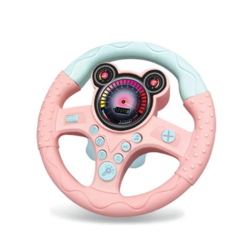 Volante Juguete Chrui Con Simulación De Conducción Y Efectos De Sonido (rosa)