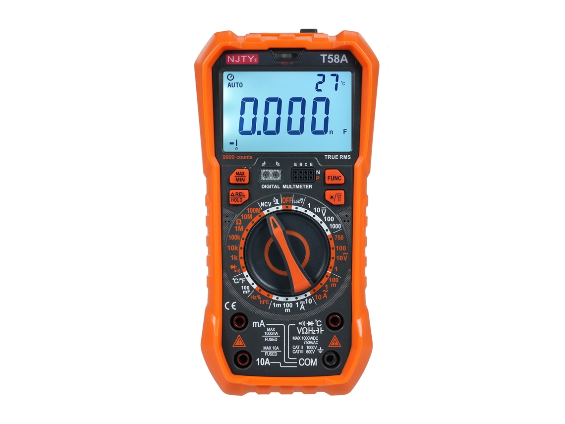 Multímetro Digital Njty T58a De 9999 Cuentas, Herramienta Profesional Para Pruebas Eléctricas.