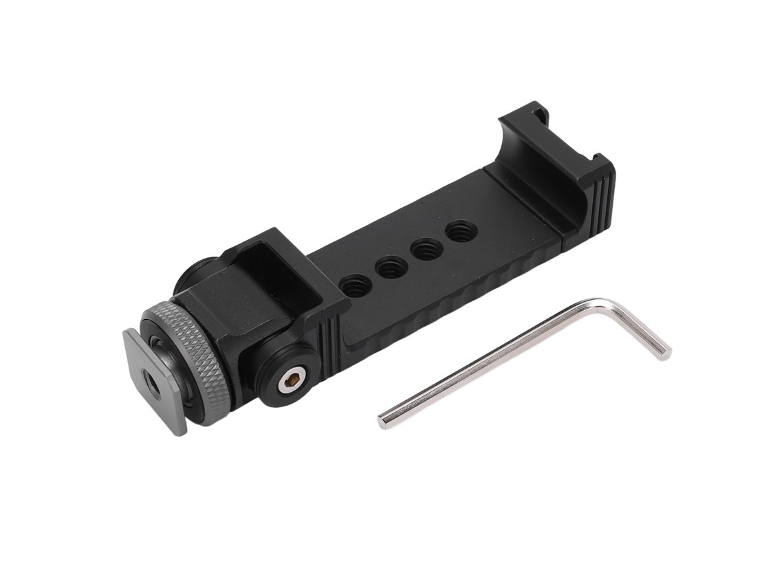 Soporte De Trípode Para Teléfono Portátil Con Cold Shoe Montura Clip Rotatorio Y Tornillo De 1/4 Pulgada