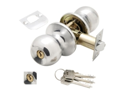 Pomo Puerta WOLFPACK LINEA PROFESIONAL Con Llave Ambos Lados Cromado