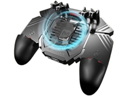 Controlador de teléfono con ventilador, controlador de gamepad móvil portátil de 6 dedos Gamepad L1R1 Joystick universal para teléfono intel YIZHOOD