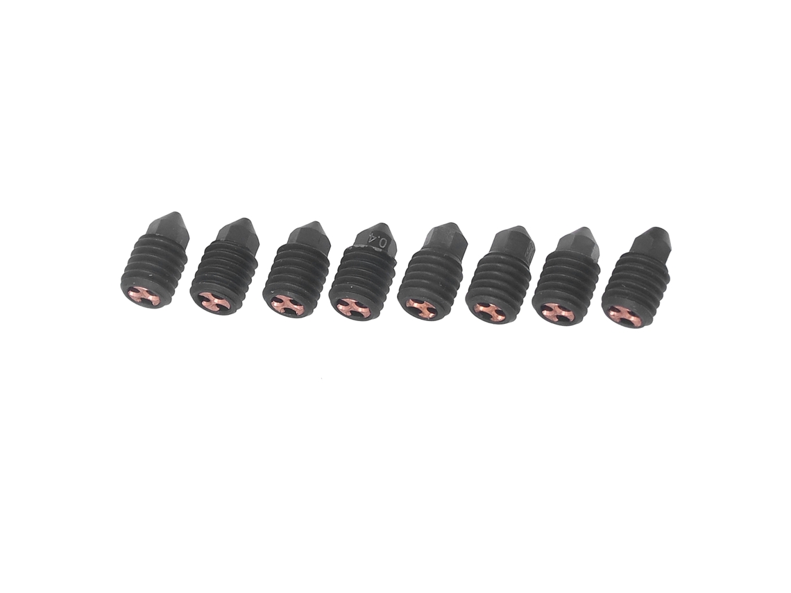 8 Piezas Boquillas De Acero Templado Para Extruder Hotend Impresora 3d Bambu Lab Set 0.2 0.4 0.6 0.8mm