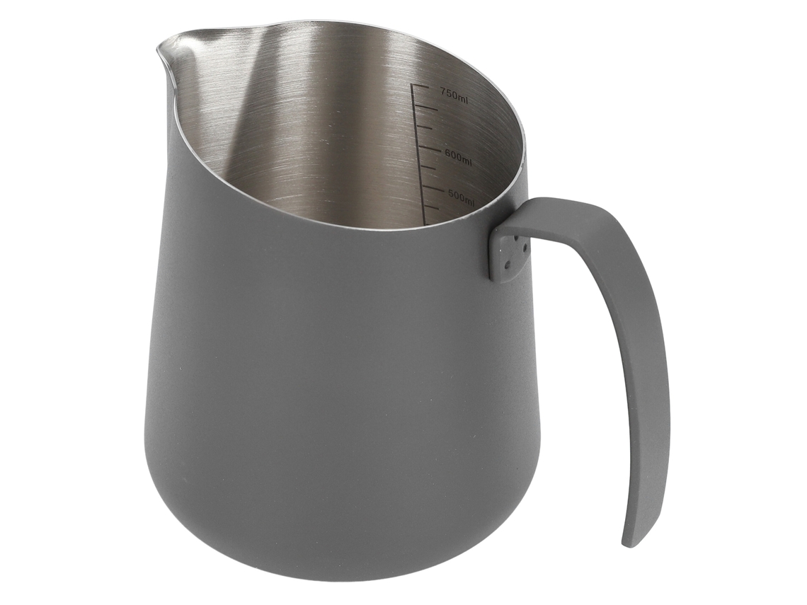 Jarra para espumar leche de acero inoxidable 304, 750 ml, color negro, para café y cocina