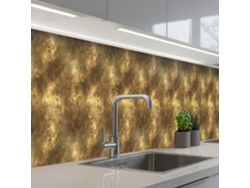 Salpicaderos De Cocina Antiguo - Aspecto Metálico - Oro 450x60 Cm