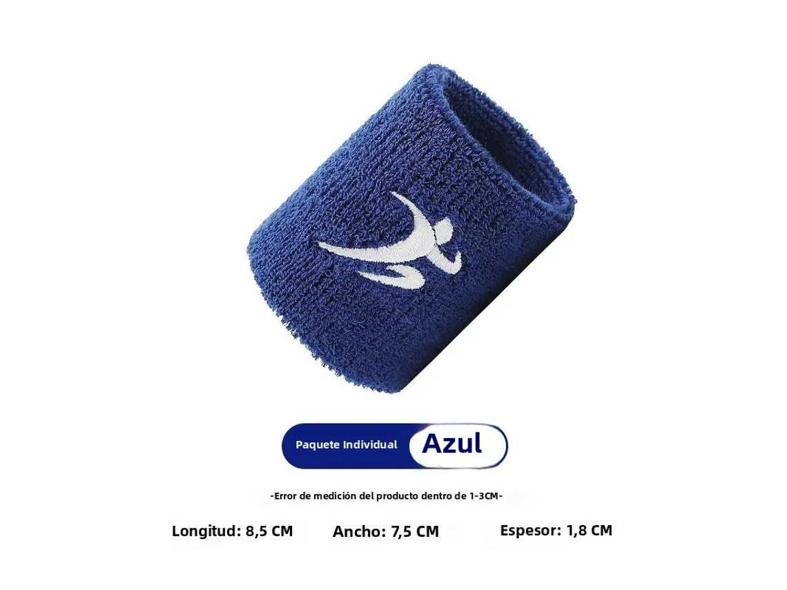 Pulsera deportiva unisex transpirable y absorbente de sudor, ideal para correr y jugar al baloncesto. Mdug (azul)