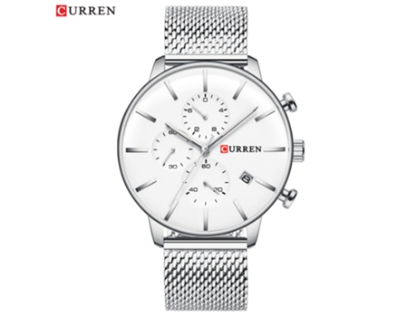 Relojes para hombre, reloj de cuarzo analógico con fecha para negocios, reloj de pulsera resistente al agua para hombre, carcasa blanca, blanco LUU...