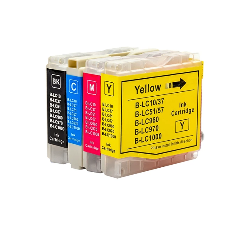 1setlc10 Lc37 Lc51 Lc57 Lc960 Lc970 Lc1000 Cartucho De Tinta Para Impresoras Brother Dcp-130c 135c 150c Dcp-330c Dcp-350c