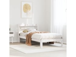 Estructura De Cama Con Cabecero Sin Colchón Blanco 90x200 Cm